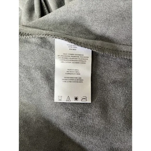 KUT from the Kloth Tayanita Faux Suede Drape Jacket, Grey, Size XL - ($88) - Picture 6 of 7